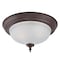 Westinghouse Fixture Ceiling Flush-Mount 60W 2Lght Trad 13In ORB Frosted Swirl Glass, 2PK 6344500 - alternate 1